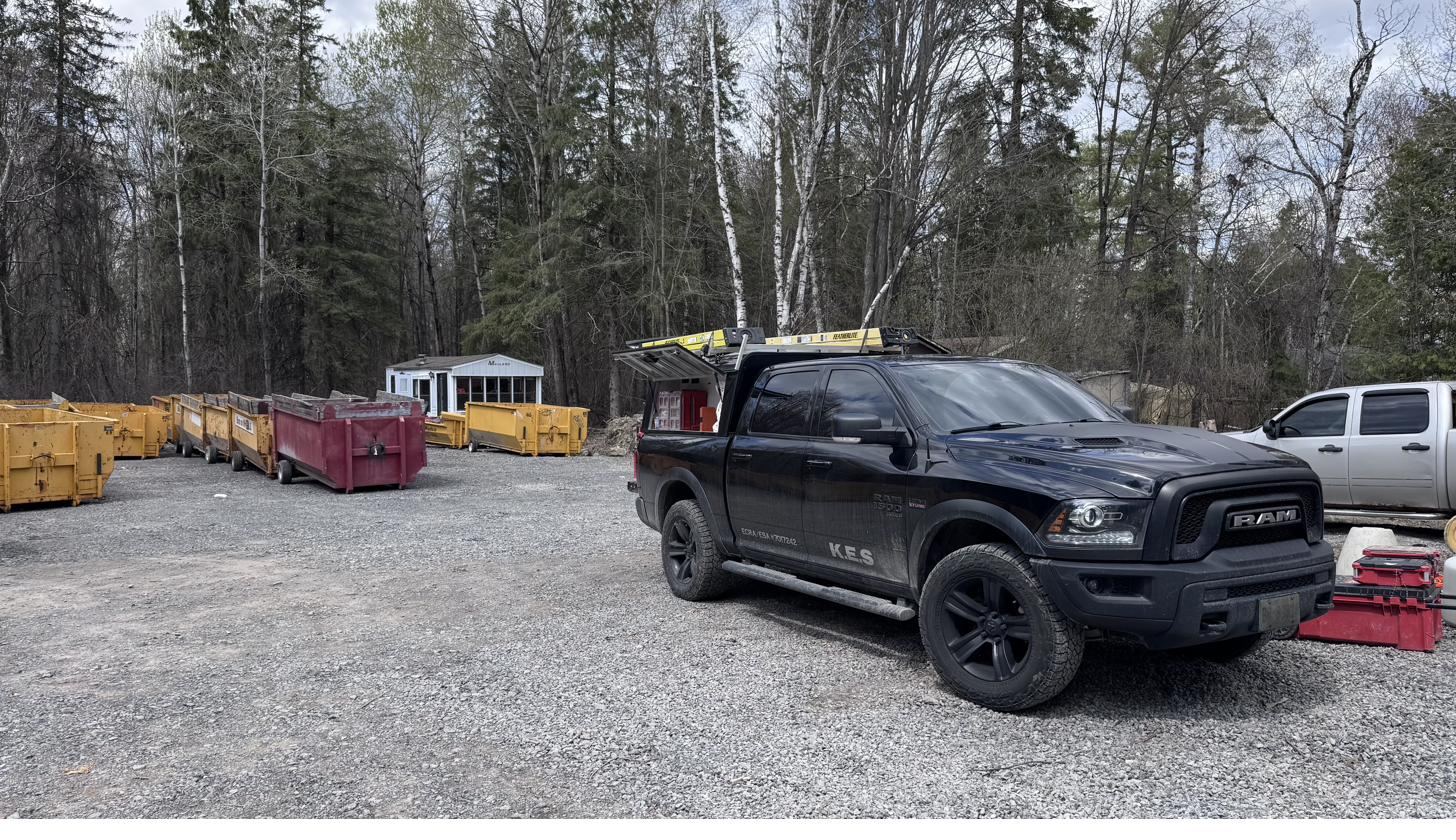 King Electrical Services truck on a job site in the Ottawa area